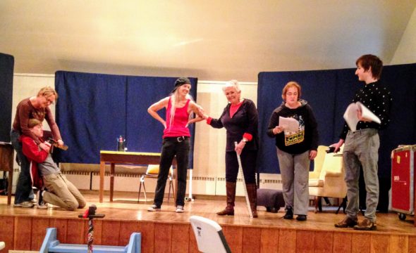 Local actors rehearse for the Ten Minute Play Festival, which will be held Jan. 27 and 28.