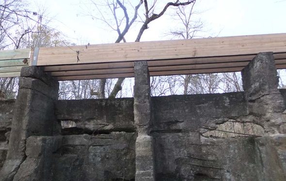 The new bridge in the process of being built. (Submitted photo)