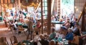Locally based poet Ed Davis read some of his work during a community dinner in August to celebrate Community Solutions’ Agraria project. The dinner, featuring locally sourced foods, was held in the property’s 7,000-square-foot barn. (Submitted Photo)