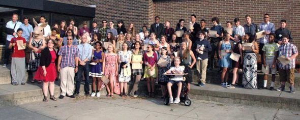 McKinney Middle School eighth graders celebrated the completion of their middle schooling with a promotion ceremony Wednesday, May 30. (Photo by Eleanor Anderson)