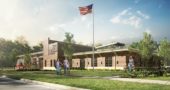 A recent rendering of the Miami Township Fire-Rescue station by project architects MSA Architects of Cincinnati shows what the new fire station along Xenia Avenue may look like. The project has been delayed because an initial bid to construct it was too high. (Rendering courtesy of MSA Architects)