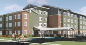 An architect's rendering of the proposed senior housing. (Courtesy of Home, Inc.)