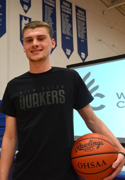 Photo by megan bachman Yellow Springs High School Senior Andrew Clark is signed to Wilmington College for basketball. 