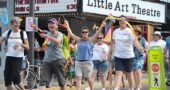 Hundreds of marchers took to the streets for the Yellow Springs Pride march as an estimated 5,000 from all around the region joyfully celebrated diversity. (Photo by Matt Minde)