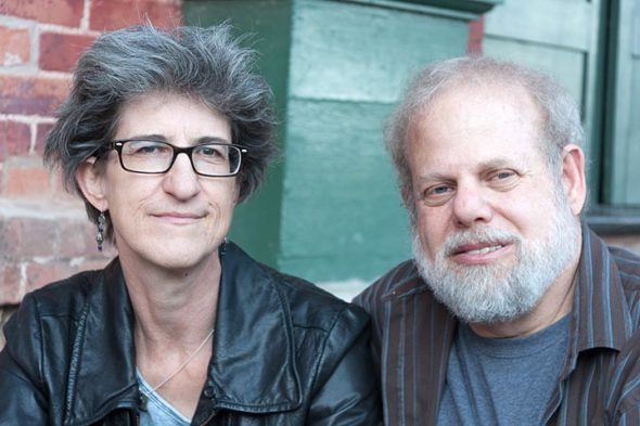 Filmmakers Bev Seckinger and Jim Klein at the Bisbee Film Festival in Arizona. Klein, a longtime villager, collaborated with Seckinger to edit her film “Hippie Family Values.” (Submitted photo by Leslie Yerman)
