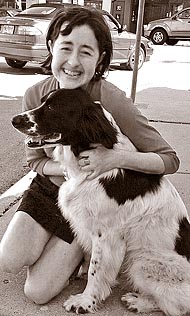 Lauren Bales Heaton pictured here with the original Newshound, Tucker.