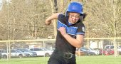 Junior Violet Babb rounded third base on her way to the first of two homeruns against Dayton Christian on April 11. (Submitted photo)
