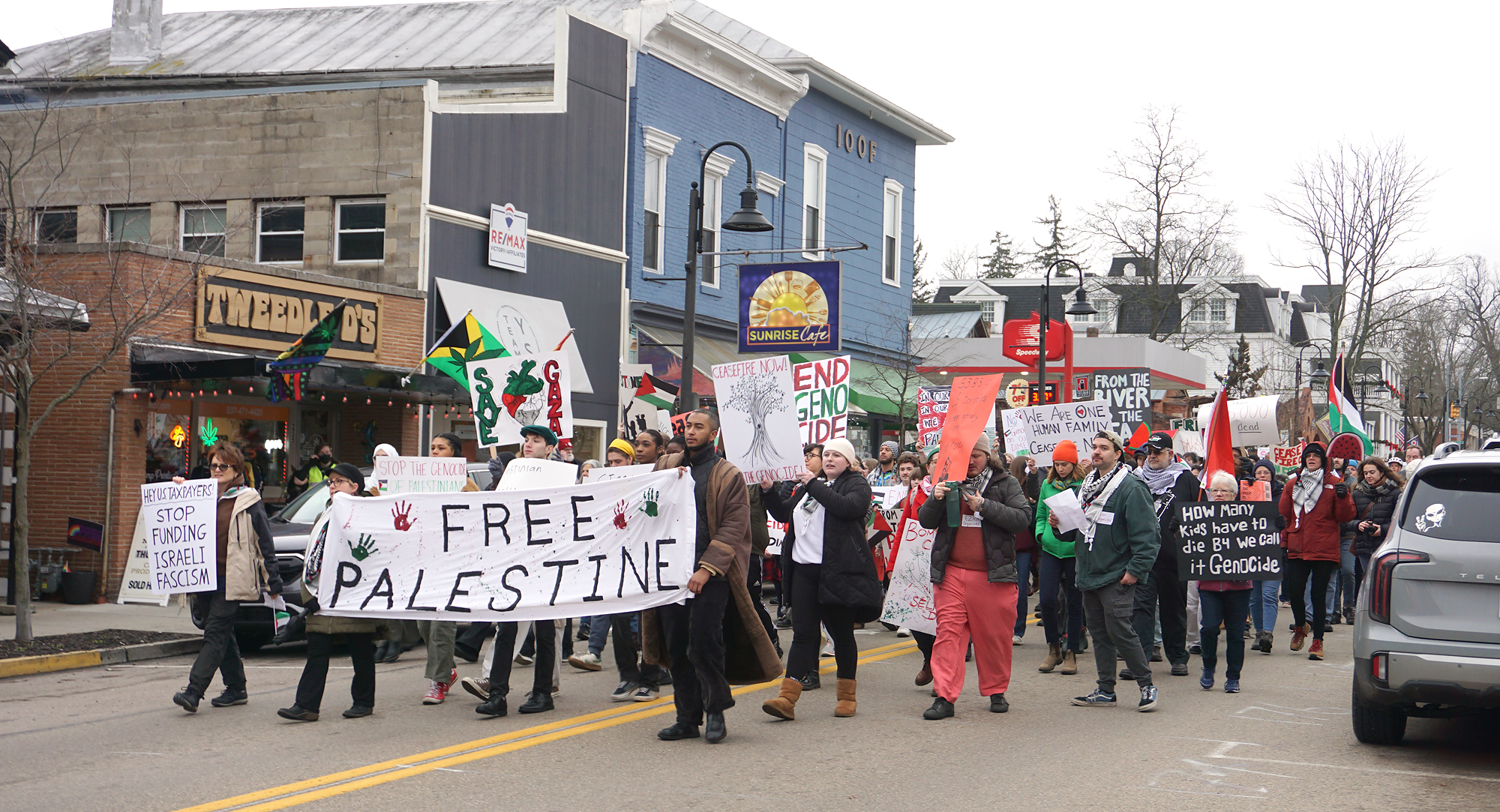 Yellow Springs protest calls for permanent ceasefire in Gaza